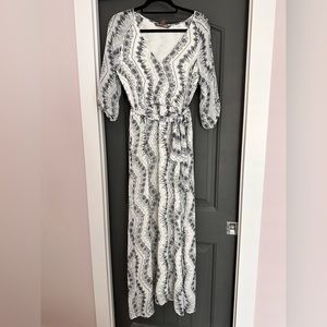 Full length 3/4 sleeve maxi dress